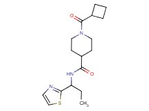 1-(cyclobutylcarbonyl)-N-[1-(1,3-thiazol-2-yl)propyl]-4-piperidinecarboxamide