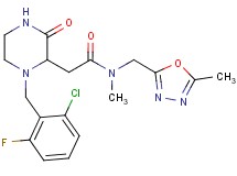 2-[1-(2-chloro-6-fluorobenzyl)-3-oxo-2-piperazinyl]-N-methyl-N-[(5-methyl-1,3,4-oxadiazol-2-yl)methyl]acetamide