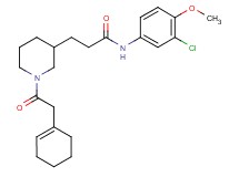 N-(3-chloro-4-methoxyphenyl)-3-[1-(1-cyclohexen-1-ylacetyl)-3-piperidinyl]propanamide