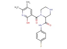 N-(4-fluorophenyl)-1-[(2-hydroxy-5,6-dimethyl-3-pyridinyl)carbonyl]-2-piperazinecarboxamide