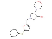 (3S*,4S*)-1-{[5-(cyclohexylthio)-2-furyl]methyl}-4-morpholin-4-ylpyrrolidin-3-ol
