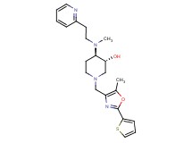 (3R*,4R*)-4-{methyl[2-(2-pyridinyl)ethyl]amino}-1-{[5-methyl-2-(2-thienyl)-1,3-oxazol-4-yl]methyl}-3-piperidinol