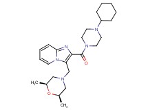 2-[(4-cyclohexyl-1-piperazinyl)carbonyl]-3-{[(2R*,6S*)-2,6-dimethyl-4-morpholinyl]methyl}imidazo[1,2-a]pyridine
