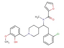 N-{2-(2-chlorophenyl)-1-[1-(2-hydroxy-3-methoxybenzyl)-4-piperidinyl]ethyl}-N-methyl-2-furamide