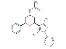 N-[(2S*,4R*,6R*)-2-(3,5-dimethyl-1-phenyl-1H-pyrazol-4-yl)-6-phenyltetrahydro-2H-pyran-4-yl]acetamide
