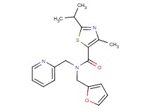 N-(2-furylmethyl)-2-isopropyl-4-methyl-N-(pyridin-2-ylmethyl)-1,3-thiazole-5-carboxamide