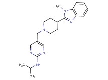 N-isopropyl-5-{[4-(1-methyl-1H-benzimidazol-2-yl)piperidin-1-yl]methyl}pyrimidin-2-amine