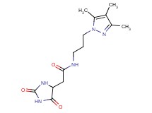 2-(2,5-dioxoimidazolidin-4-yl)-N-[3-(3,4,5-trimethyl-1H-pyrazol-1-yl)propyl]acetamide