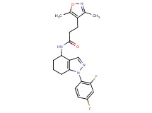 N-[1-(2,4-difluorophenyl)-4,5,6,7-tetrahydro-1H-indazol-4-yl]-3-(3,5-dimethyl-4-isoxazolyl)propanamide