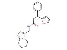 3-(2-furyl)-3-phenyl-N-(5,6,7,8-tetrahydro[1,2,4]triazolo[4,3-a]pyridin-3-ylmethyl)propanamide