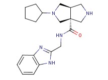 (3aR*,6aR*)-N-(1H-benzimidazol-2-ylmethyl)-2-cyclopentylhexahydropyrrolo[3,4-c]pyrrole-3a(1H)-carboxamide