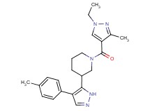 1-[(1-ethyl-3-methyl-1H-pyrazol-4-yl)carbonyl]-3-[4-(4-methylphenyl)-1H-pyrazol-5-yl]piperidine