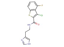 3-chloro-4-fluoro-N-[2-(1H-imidazol-4-yl)ethyl]-1-benzothiophene-2-carboxamide trifluoroacetate