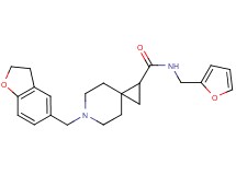 6-(2,3-dihydro-1-benzofuran-5-ylmethyl)-N-(2-furylmethyl)-6-azaspiro[2.5]octane-1-carboxamide