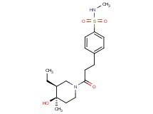 4-{3-[(3S*,4R*)-3-ethyl-4-hydroxy-4-methylpiperidin-1-yl]-3-oxopropyl}-N-methylbenzenesulfonamide