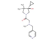 (3R)-3-cyclopropyl-4,4-dimethyl-1-[N-methyl-N-(4-pyridinylmethyl)glycyl]-3-pyrrolidinol