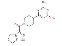 2-methyl-6-[1-(1,4,5,6-tetrahydrocyclopenta[c]pyrazol-3-ylcarbonyl)piperidin-4-yl]pyrimidin-4-ol