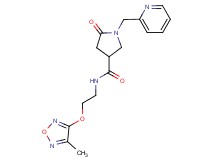 N-{2-[(4-methyl-1,2,5-oxadiazol-3-yl)oxy]ethyl}-5-oxo-1-(2-pyridinylmethyl)-3-pyrrolidinecarboxamide
