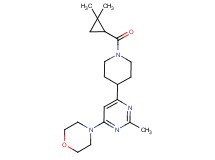4-(6-{1-[(2,2-dimethylcyclopropyl)carbonyl]-4-piperidinyl}-2-methyl-4-pyrimidinyl)morpholine