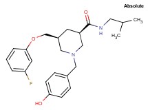 (3R,5S)-5-[(3-fluorophenoxy)methyl]-1-(4-hydroxybenzyl)-N-isobutyl-3-piperidinecarboxamide