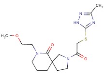 7-(2-methoxyethyl)-2-{[(3-methyl-1H-1,2,4-triazol-5-yl)thio]acetyl}-2,7-diazaspiro[4.5]decan-6-one