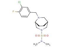 (1R*,5R*)-6-(3-chloro-4-fluorobenzyl)-N,N-dimethyl-3,6-diazabicyclo[3.2.2]nonane-3-sulfonamide