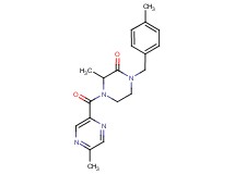 3-methyl-1-(4-methylbenzyl)-4-[(5-methylpyrazin-2-yl)carbonyl]piperazin-2-one