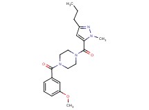 1-(3-methoxybenzoyl)-4-[(1-methyl-3-propyl-1H-pyrazol-5-yl)carbonyl]piperazine