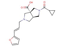 (3aR*,6aR*)-2-(cyclopropylcarbonyl)-5-[(2E)-3-(2-furyl)prop-2-en-1-yl]hexahydropyrrolo[3,4-c]pyrrole-3a(1H)-carboxylic acid