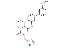 N-(3'-methoxy-3-biphenylyl)-1-[3-(1H-1,2,4-triazol-1-yl)propanoyl]-2-piperidinecarboxamide