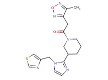 1-[(4-methyl-1,2,5-oxadiazol-3-yl)acetyl]-3-[1-(1,3-thiazol-4-ylmethyl)-1H-imidazol-2-yl]piperidine