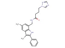 N-[(3,5-dimethyl-2-phenyl-1H-indol-7-yl)methyl]-4-(1H-1,2,4-triazol-1-yl)butanamide