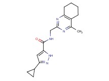 3-cyclopropyl-N-[(4-methyl-5,6,7,8-tetrahydroquinazolin-2-yl)methyl]-1H-pyrazole-5-carboxamide