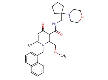 2-(methoxymethyl)-6-methyl-N-{[1-(4-morpholinyl)cyclopentyl]methyl}-1-(1-naphthylmethyl)-4-oxo-1,4-dihydro-3-pyridinecarboxamide