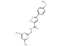 N-[(4,6-dimethyl-2-pyrimidinyl)methyl]-3-(4-methoxyphenyl)-1H-pyrazole-5-carboxamide