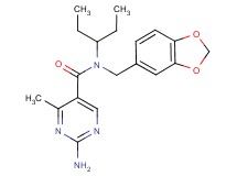 2-amino-N-(1,3-benzodioxol-5-ylmethyl)-N-(1-ethylpropyl)-4-methylpyrimidine-5-carboxamide