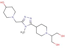 2-(4-{5-[(4-hydroxypiperidin-1-yl)methyl]-4-methyl-4H-1,2,4-triazol-3-yl}piperidin-1-yl)propane-1,3-diol
