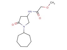 N-(1-cycloheptyl-5-oxo-3-pyrrolidinyl)-2-methoxyacetamide