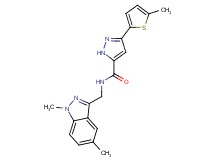 N-[(1,5-dimethyl-1H-indazol-3-yl)methyl]-3-(5-methyl-2-thienyl)-1H-pyrazole-5-carboxamide
