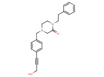 4-[4-(3-hydroxyprop-1-yn-1-yl)benzyl]-1-(2-phenylethyl)piperazin-2-one