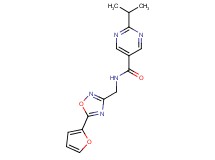N-{[5-(2-furyl)-1,2,4-oxadiazol-3-yl]methyl}-2-isopropylpyrimidine-5-carboxamide
