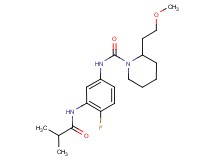 N-[4-fluoro-3-(isobutyrylamino)phenyl]-2-(2-methoxyethyl)piperidine-1-carboxamide