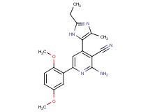 2-amino-6-(2,5-dimethoxyphenyl)-4-(2-ethyl-4-methyl-1H-imidazol-5-yl)nicotinonitrile