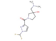 1-{[1-(difluoromethyl)-1H-pyrazol-3-yl]carbonyl}-3-[(dimethylamino)methyl]-3-pyrrolidinol