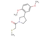 3-(2,5-dimethoxyphenyl)-1-[(methylthio)acetyl]pyrrolidine
