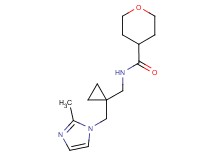 N-({1-[(2-methyl-1H-imidazol-1-yl)methyl]cyclopropyl}methyl)tetrahydro-2H-pyran-4-carboxamide
