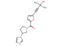 4-(5-{[3-(1H-imidazol-1-yl)pyrrolidin-1-yl]carbonyl}-2-furyl)-2-methylbut-3-yn-2-ol