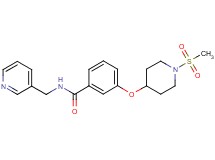 3-{[1-(methylsulfonyl)piperidin-4-yl]oxy}-N-(pyridin-3-ylmethyl)benzamide
