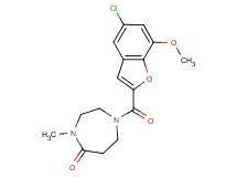 1-[(5-chloro-7-methoxy-1-benzofuran-2-yl)carbonyl]-4-methyl-1,4-diazepan-5-one