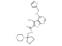 4-[(2-furylmethyl)amino]-5-methyl-N-{[1-(4-morpholinyl)cyclopentyl]methyl}thieno[2,3-d]pyrimidine-6-carboxamide